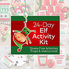 Christmas Elf Activity Kit with Props & Instructions for 24 Days