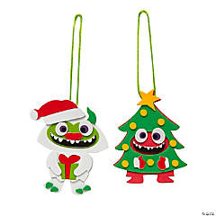 Christmas Merry Monster Ornament Craft Kit - Makes 12