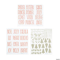 Christmas Ornament Decal Sticker Sheets - 4 Pc.