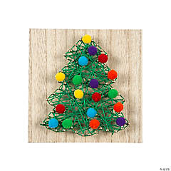 Christmas Tree Pom-Pom String Art Kit