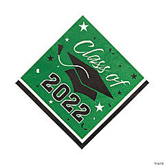 Class of 2022 Graduatino Party Green Paper Luncheon Napkins - 50 Pc.