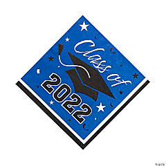 Class of 2022 Graduation Party Blue Paper Luncheon Napkins - 50 Pc.