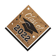 Class of 2022 Graduation Party Gold Paper Luncheon Napkins - 50 Pc.