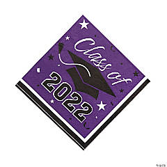 Class of 2022 Graduation Party Purple Paper Luncheon Napkins- 50 Pc.