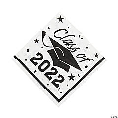 Class of 2022 Graduation Party White Paper Luncheon Napkins- 50 Pc.