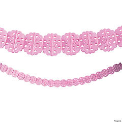 Classic Pink Tissue Paper Garland