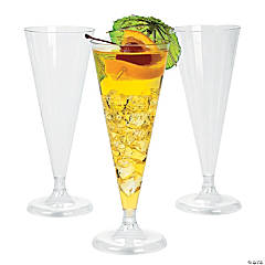 Clear Plastic Champagne Flutes - 25 Ct.