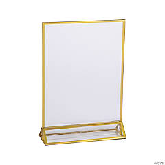 Clear Table Frame with Gold Trim