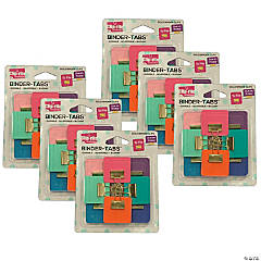 Clip-Rite Binder Tabs, Assorted Gold Plated, 8 Per Pack, 6 Packs