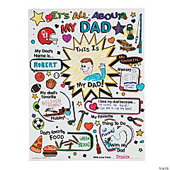 Color Your Own All About Dad Posters - 30 Pc.