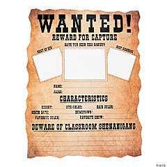 Color Your Own All About Me Wanted Posters