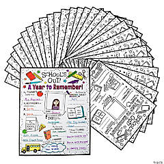 Color Your Own All About My School Year Posters – 30 Pc.