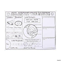 Color Your Own “All About The Earth” Posters