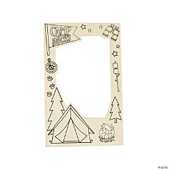 Color Your Own Camp Picture Frame Magnets - 12 Pc.