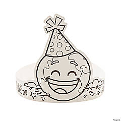 Color Your Own Earth Day Crowns - 12 Pc.