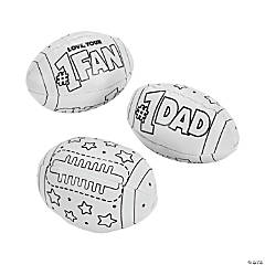 Color Your Own Father's Day Footballs - 12 Pc.