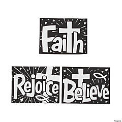 Color Your Own Fuzzy Faith Posters - 24 Pc.