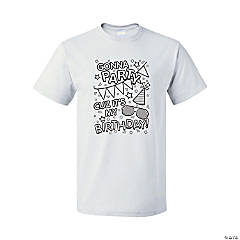 Color Your Own Gonna Party Birthday Party Youth T-Shirt - Medium