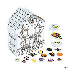 Color Your Own Halloween Haunted Houses - 12 Pc.