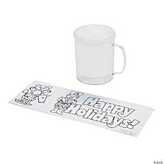 Color Your Own Holiday Mugs - 12 Pc.
