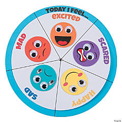 Color Your Own How I Feel Wheel Educational Craft Kit - 12 Pc.