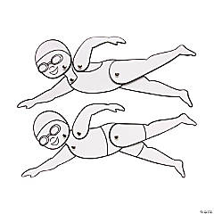 Color Your Own Jointed Swimmers - 12 Pc.