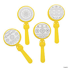 Color Your Own Maraca Clappers - 12 Pc.
