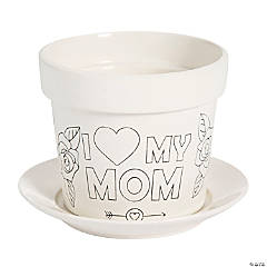 Color Your Own Mother’s Day Flower Pot - 6 Pc.