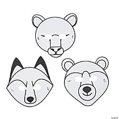 Color Your Own Mountain Animal Masks