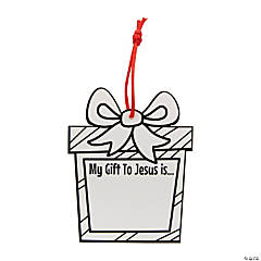 Color Your Own My Gift to Jesus Ornaments - 12 Pc.