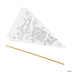 Color Your Own Outer Space VBS Pennant Flags - 12 Pc.
