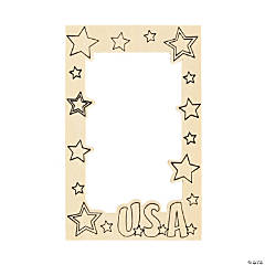 Color Your Own Patriotic Picture Frame Magnets