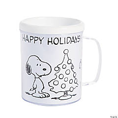 Color Your Own Peanuts® Christmas BPA-Free Plastic Mugs - 12 Ct.