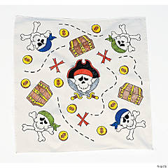 Color Your Own Pirate Bandanas - 12 Pc.