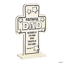 Color Your Own Religious Father's Day Cross Stand-Ups - 12 Pc.