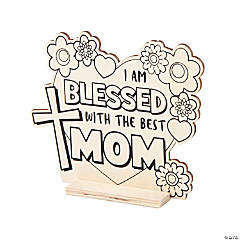 Color Your Own Religious Mother’s Day Tabletop Signs - 12 Pc.