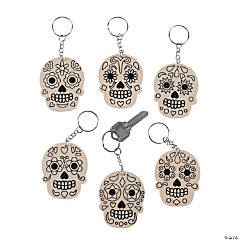 Color Your Own Skull Keychains