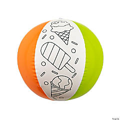 Color Your Own Summer Treats Beach Balls – 12 Pc.