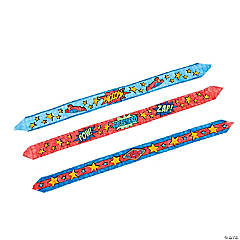 Color Your Own Super Hero Tie on Headband - 12 Pc.