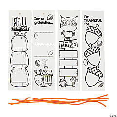 Color Your Own Thankful Bookmarks - 12 Pc.