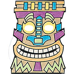 Color Your Own Tiki Masks - 12 Pc.