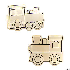 Color Your Own Trains - 24 Pc.