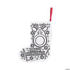 Color Your Own Ugly Sweater Christmas Stockings - 12 Pc.