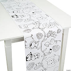 Color Your Own Zoo Animal Table Runner