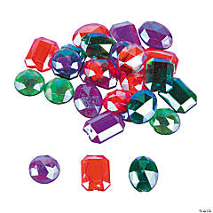 Colored Iridescent Self-Adhesive Jewels - 200 Pc.