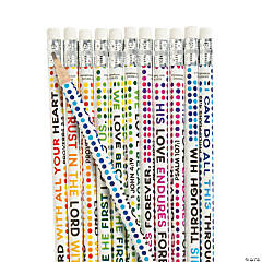Colorful Bible Verse Pencils - 24 Pc.