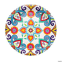 Colorful Fiesta Paper Dinner Plates - 8 Ct.