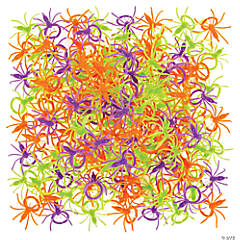 Colorful Halloween Spider Rings - 144 Pc.