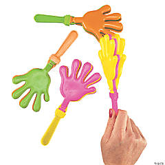 FOOSE fun express - yellow plastic hand clappers - toys - noisemakers -  hand clappers - 12 pieces