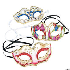Colorful Masquerade Masks- 12 Pc.